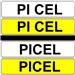 P1 CEL, PI CEL, PICEL, Picel Private Cherished Personalised Vehicle License Registration Number Plate Mark